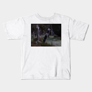 Tilted Gravestone Kids T-Shirt